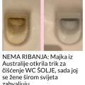 NEMA RIBANJA: Majka iz Australije otkrila trik za čišćenje WC ŠOLJE, sada joj se žene širom svijeta ...