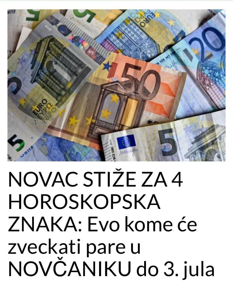 NOVAC STIŽE ZA 4 HOROSKOPSKA ZNAKA: Evo kome će zveckati pare u NOVČANIKU do 3. jula