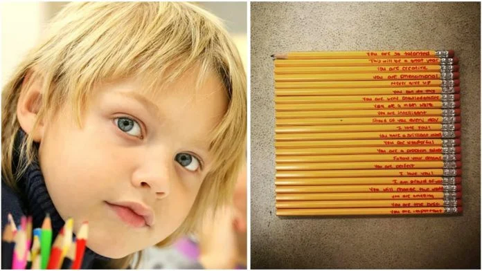 Dječak se uznemirio kada je trebao posuditi svoje olovke, a onda je učiteljica otkrila razlog