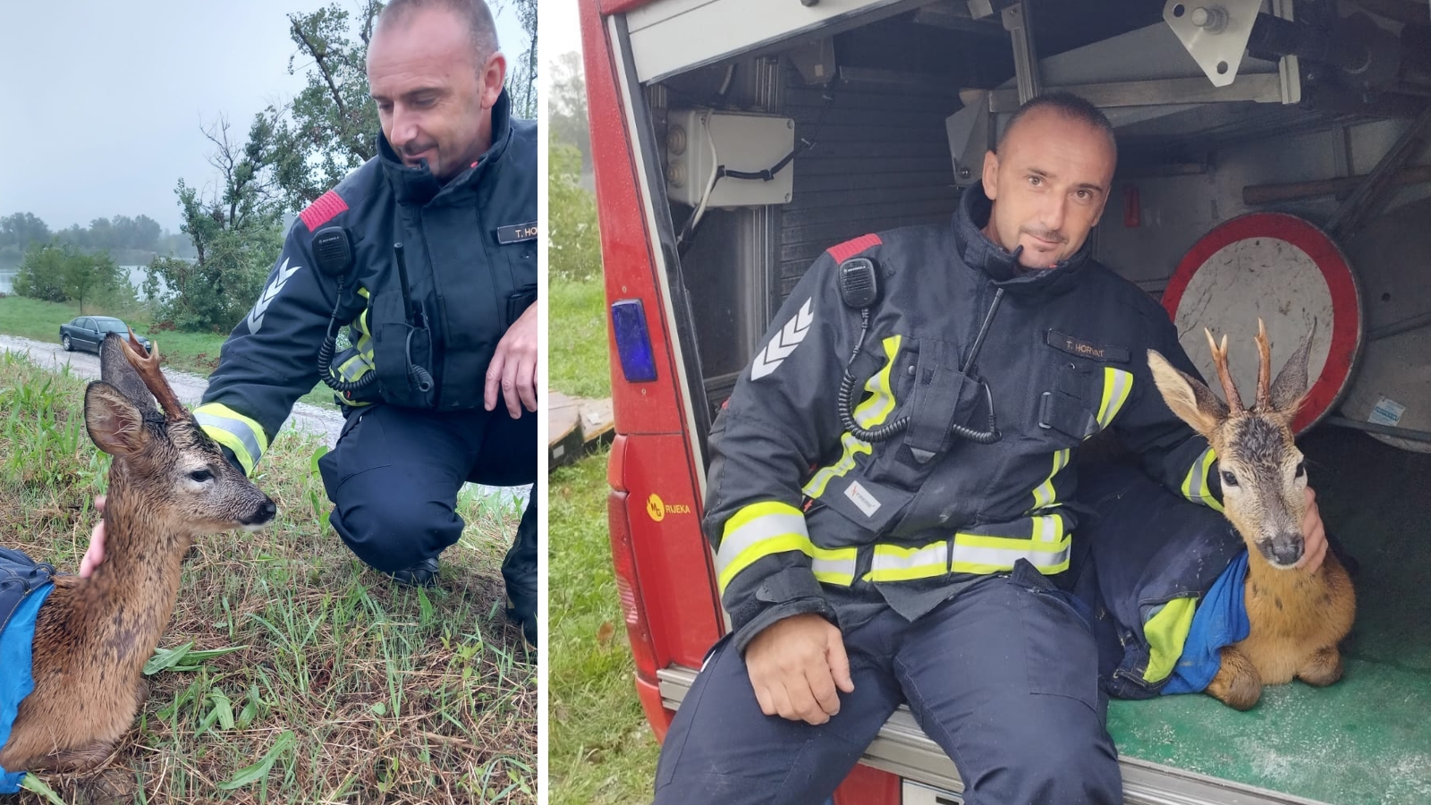 Srndaću je prijetila poplava u Zaprešiću, no hrabri vatrogasac ga je spasio